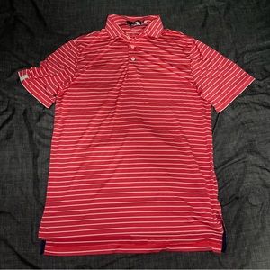 Ralph Lauren RLX red and white striped performance polo small